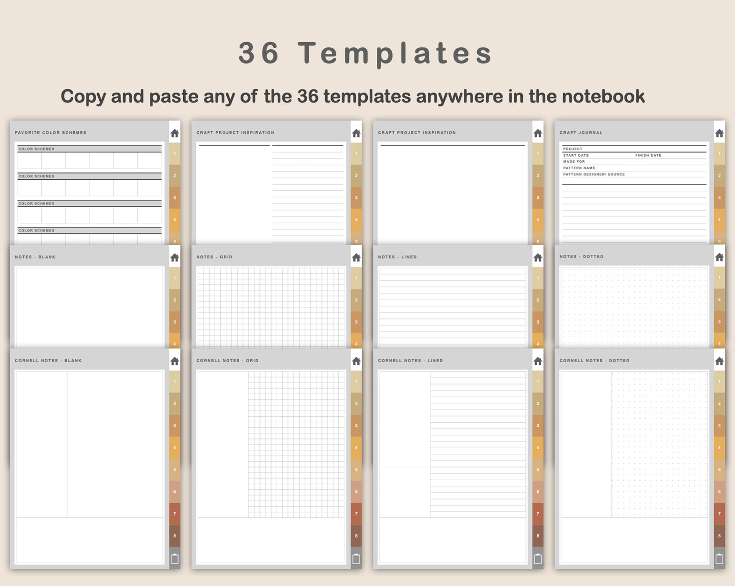 Digital Craft Planner - Warm