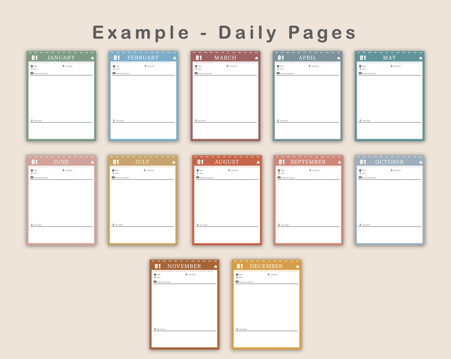 Digital Photo a Day Journal - Boho