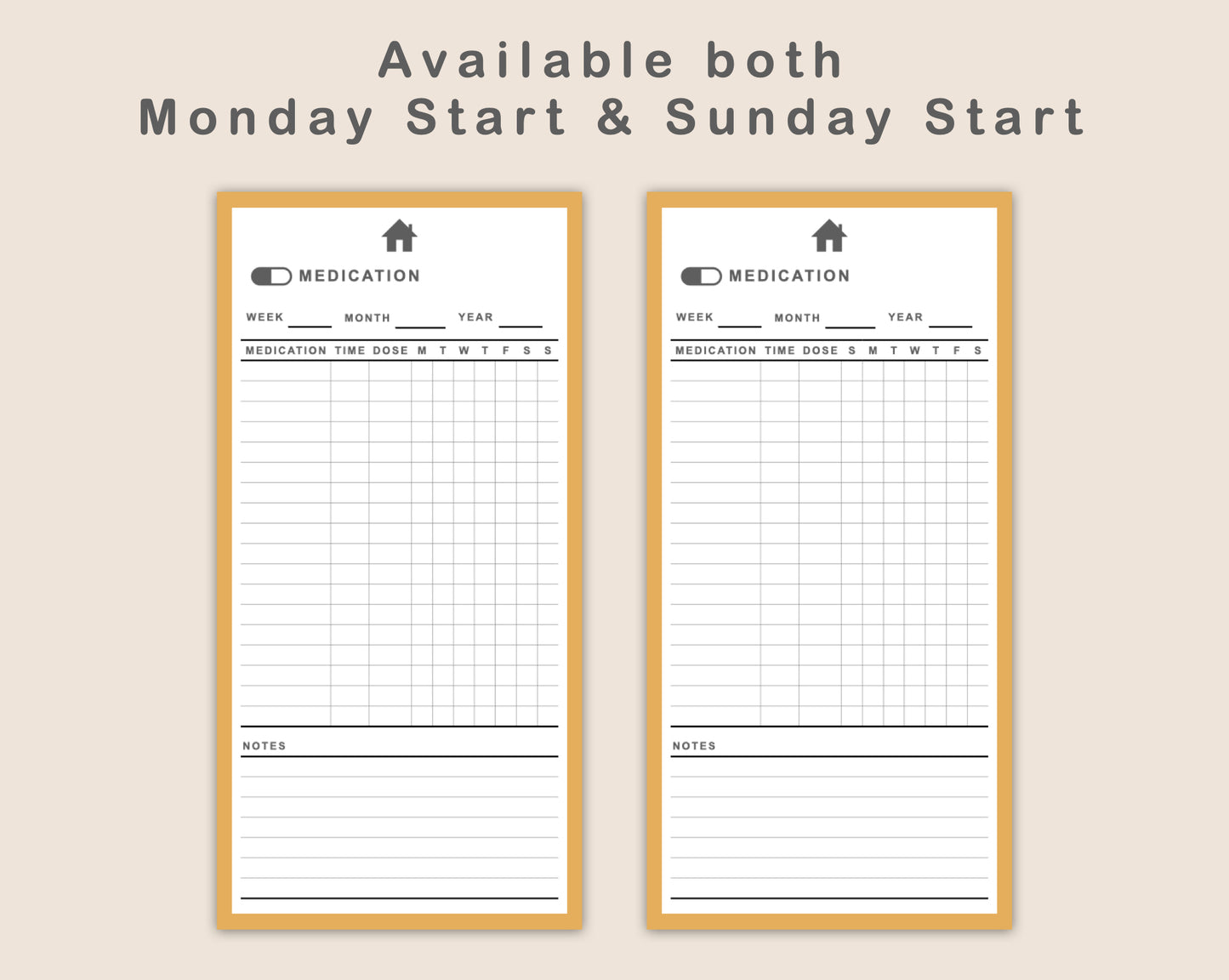 Digital Phone Planner - Warm