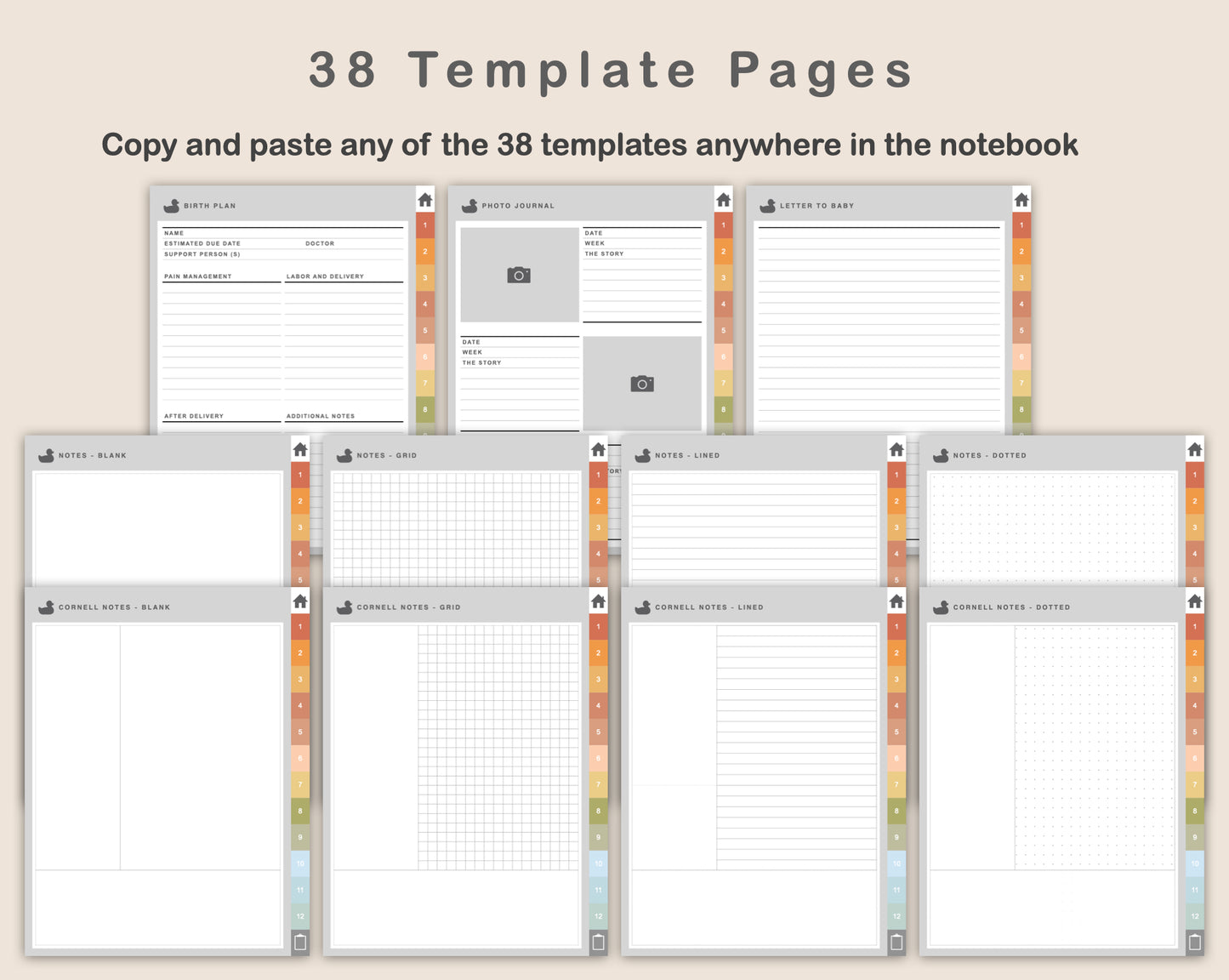 Digital Pregnancy Planner - Autumn