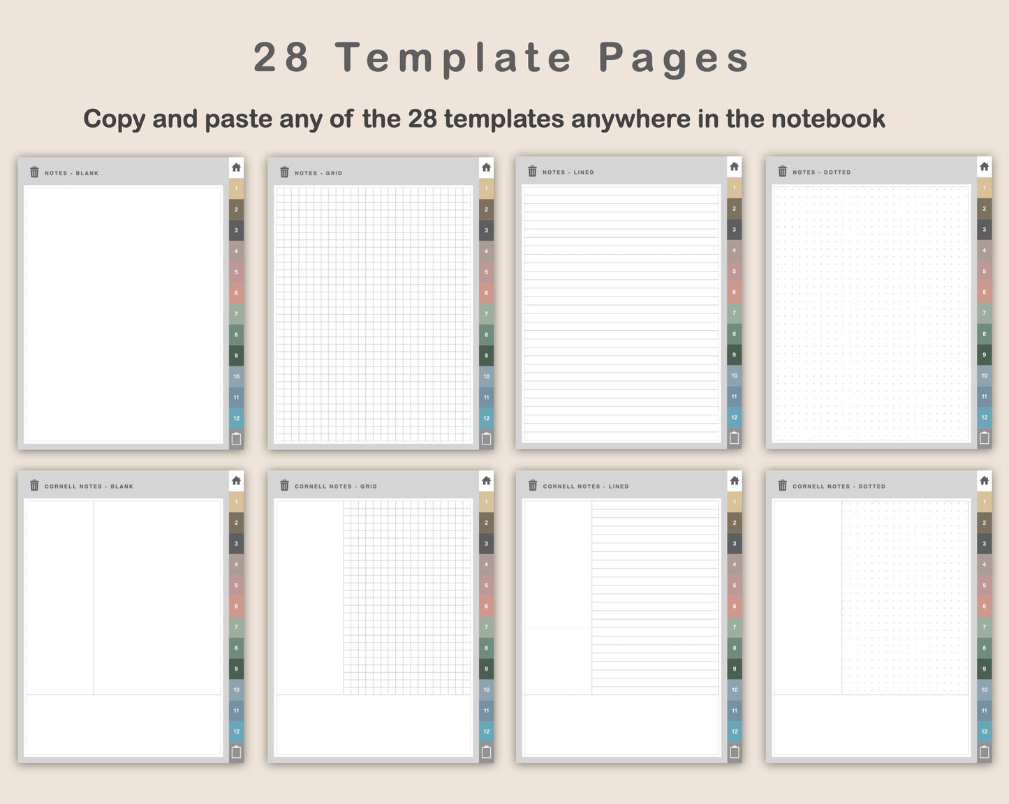 Digital Cleaning Planner - Muted