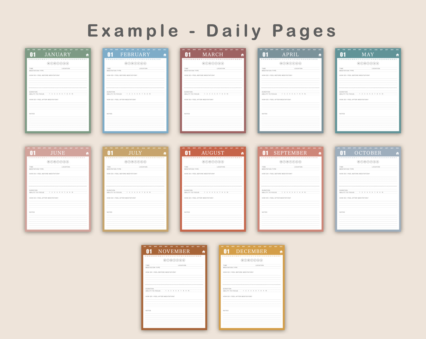 Digital Meditation Journal - Soft Boho