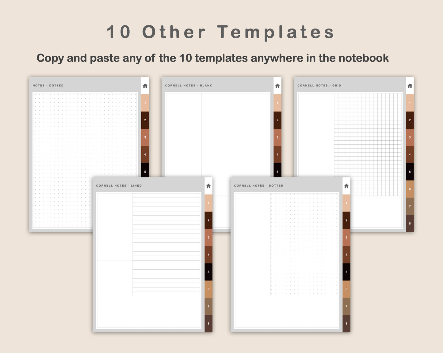 Digital Meeting Notes - Portrait - Brown Coffee