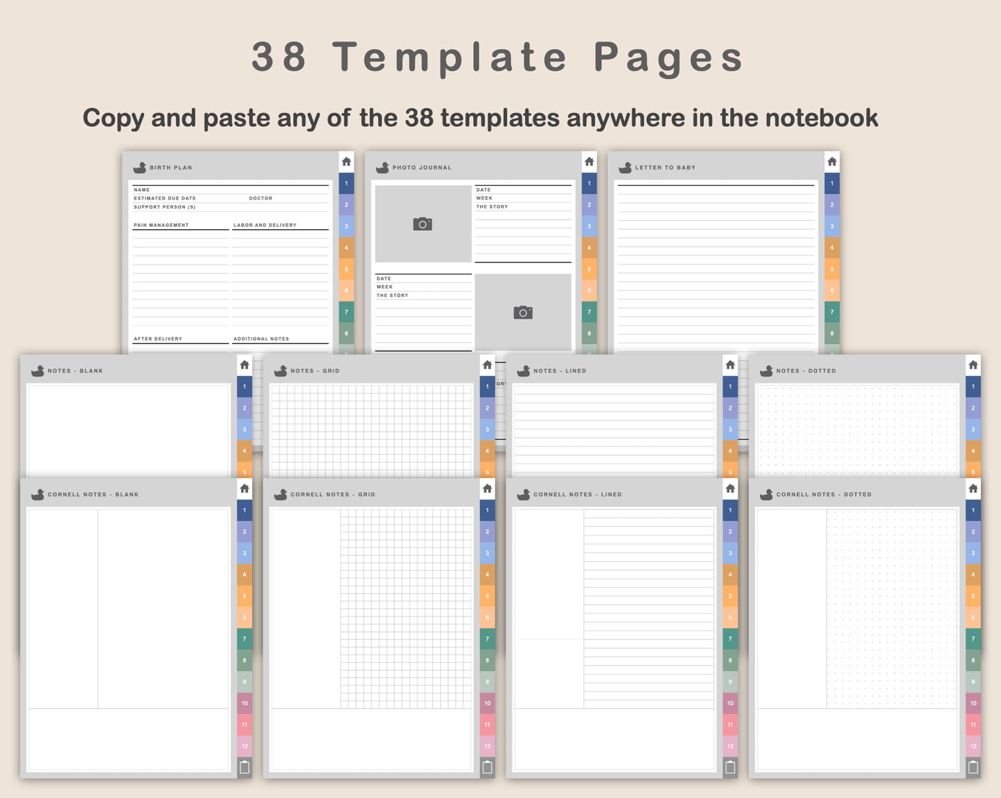 Digital Pregnancy Planner - Spring