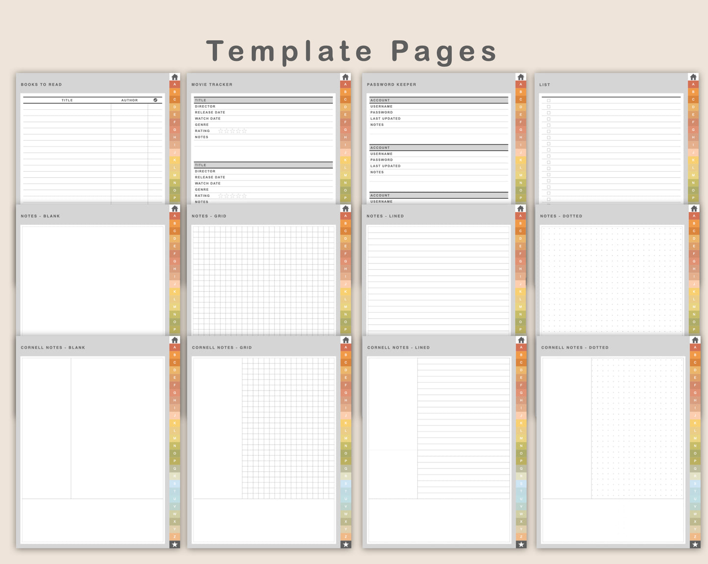 DIY Digital Planner - Portrait - Autumn