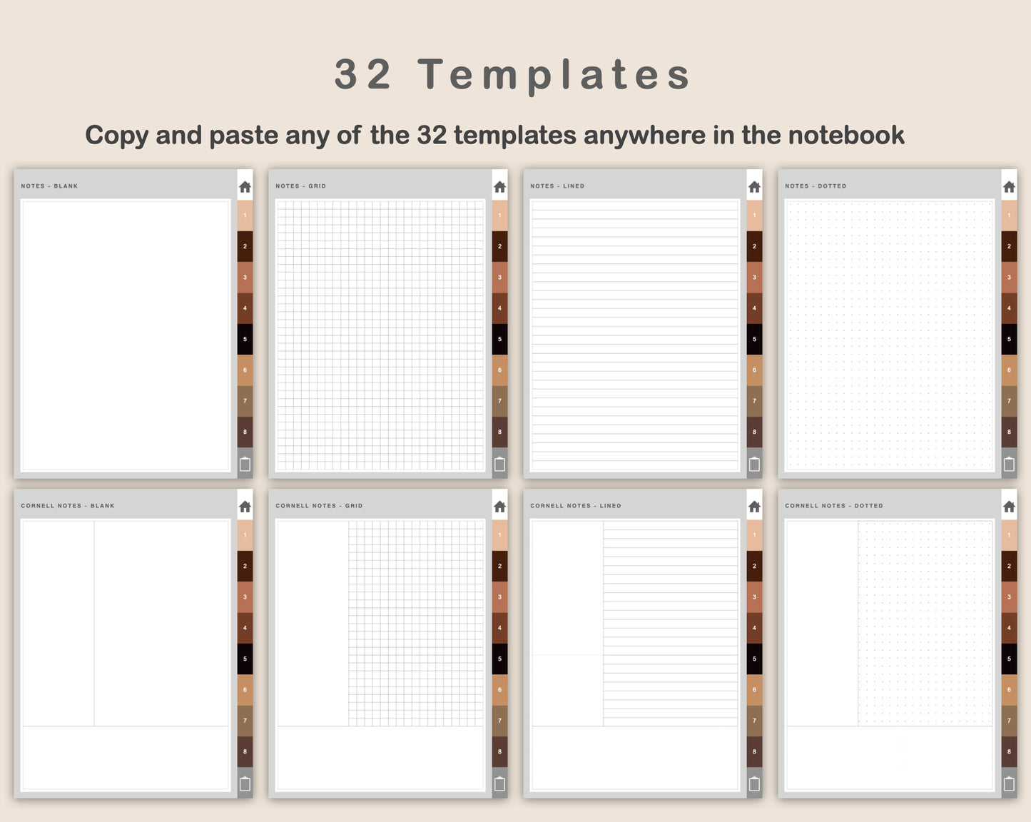 Digital Cross Stitch Planner - Brown