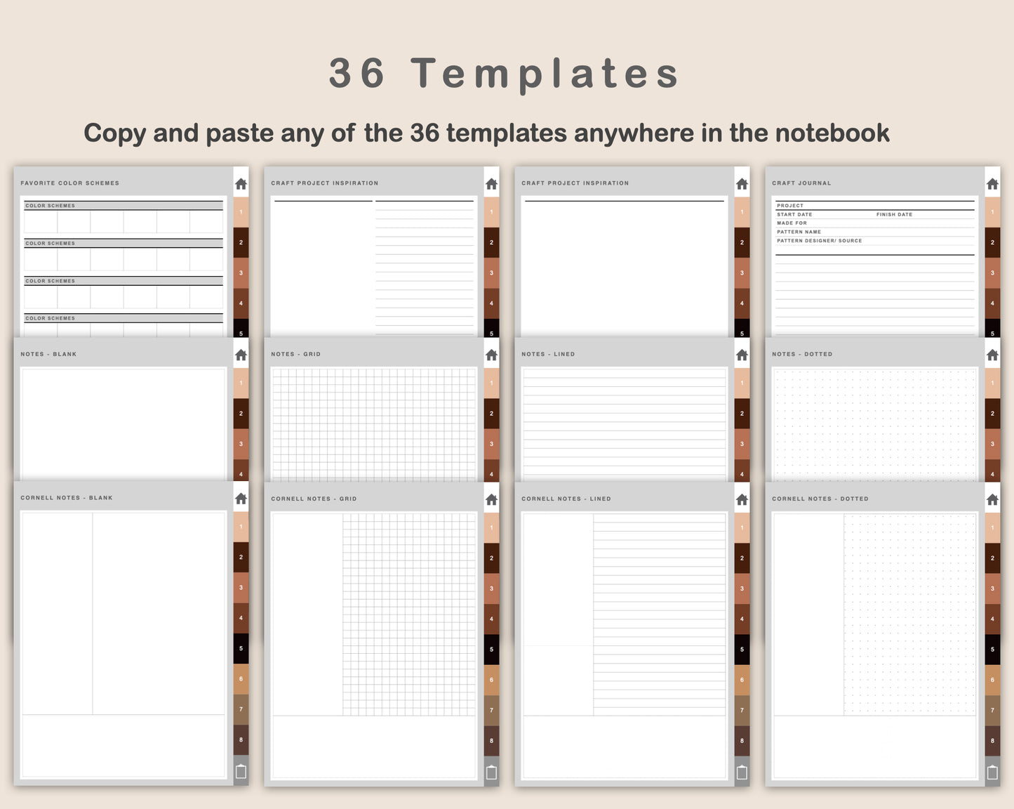 Digital Craft Planner - Brown