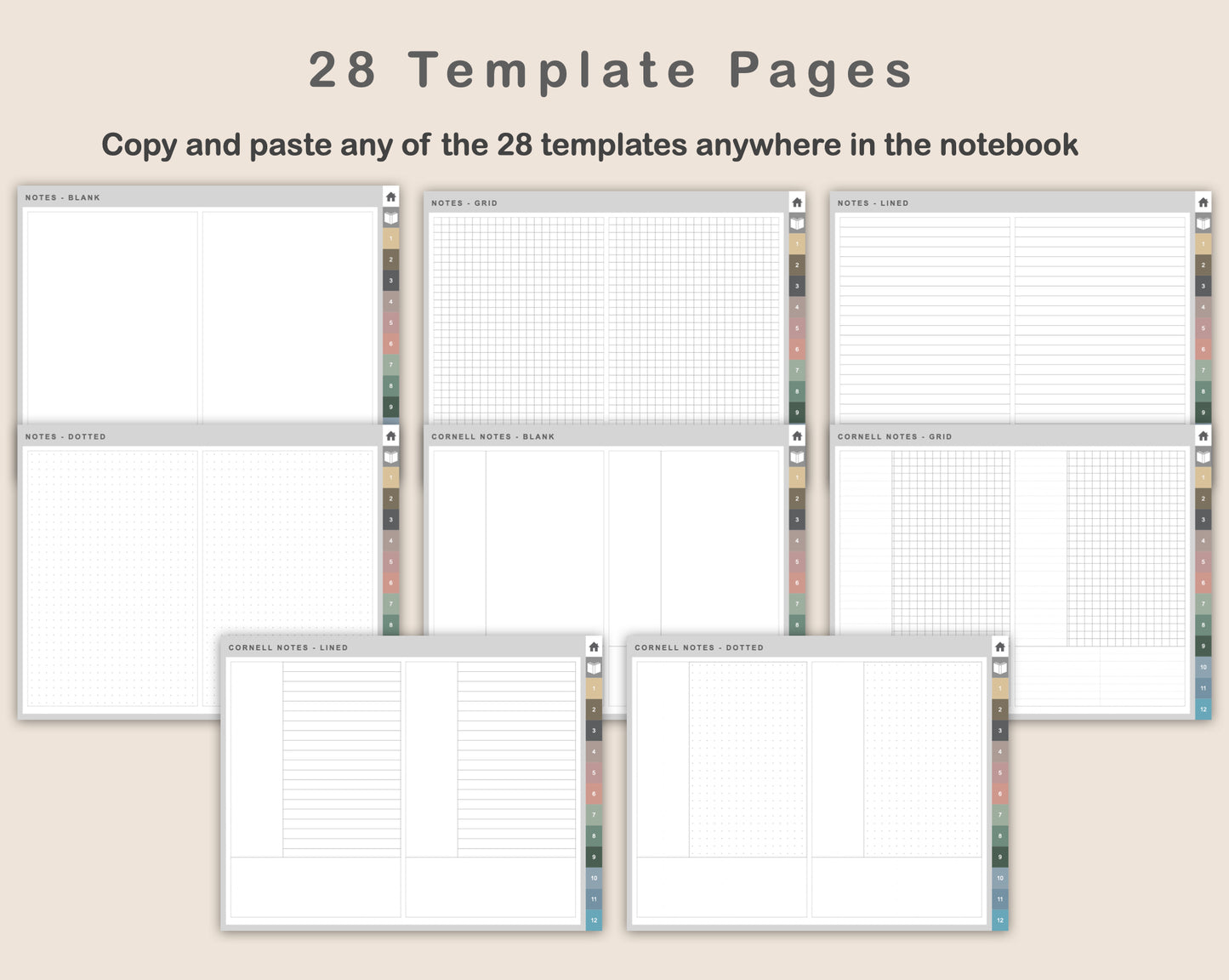 Digital Reading Planner - Landscape - Muted