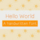 Handwritten Font - Hello World