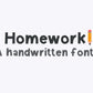 Handwritten Font - Homework
