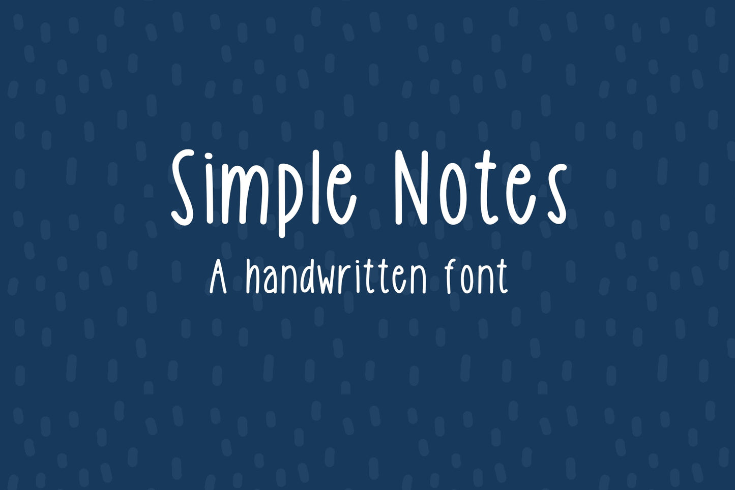 Handwritten Font - Simple Notes