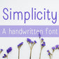 Handwritten Font - Simplicity