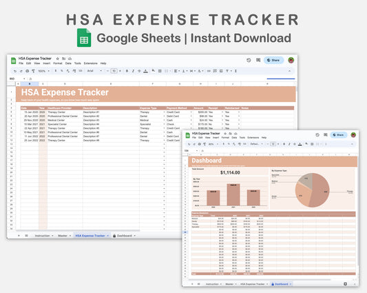 Google Sheets - HSA Expense Tracker - Neutral