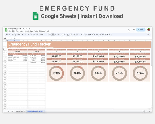 Google Sheets - Emergency Fund - Neutral