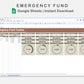 Google Sheets - Emergency Fund - Earthy