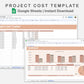 Google Sheets - Project Cost Template - Neutral
