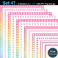 Border Clipart Set 47 - Pastel Rainbow - Page Borders and Frames