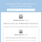 Handwriting Practice Sheets - Simplicity Font