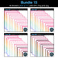 Border Clipart Bundle 15 - Pastel Rainbow - Page Borders and Frames