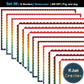 Widescreen Border Clipart Set 56 - Vintage Rainbow Scallop - Google Slides