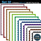 Border Clipart Set 32 - Colorful Scallop - Page Borders and Frames