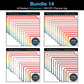 Widescreen Border Clipart Bundle 14 - Vintage Rainbow - Google Slides