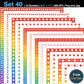 Border Clipart Set 40 - Rainbow - Page Borders and Frames