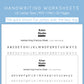 Handwriting Practice Sheets - Hello World Font
