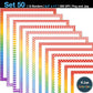 Border Clipart Set 50 - Rainbow - Page Borders and Frames