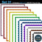 Border Clipart Set 31 - Colorful Scallop - Page Borders and Frames