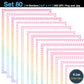 Border Clipart Set 80 - Pastel Rainbow - Page Borders and Frames