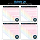 Widescreen Border Clipart Bundle 20 - Pastel Rainbow - Google Slides