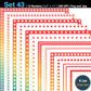 Border Clipart Set 43 - Vintage Rainbow - Page Borders and Frames