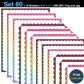 Border Clipart Set 60 - Pastel Rainbow Scallop - Page Borders and Frames