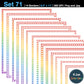 Border Clipart Set 71 - Rainbow - Page Borders and Frames
