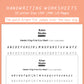 Handwriting Practice Sheets - Green Salad Font