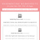 Handwriting Practice Sheets - Cute Notes Font