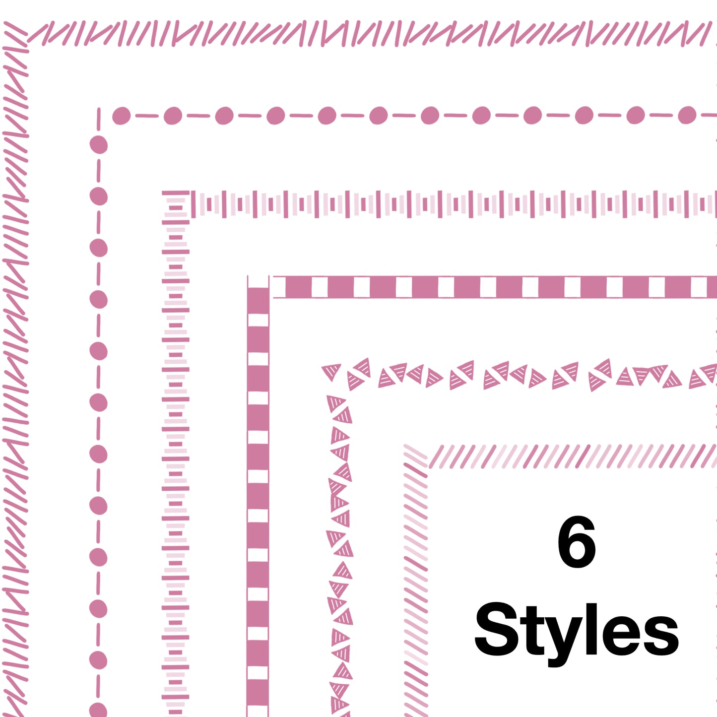 Border Clipart Set 19 - Pastel - Page Borders and Frames