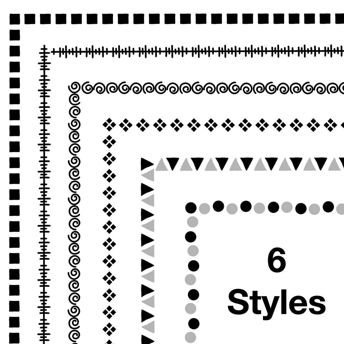 Border Clipart Set 1 - Colorful - Page Borders and Frames – kjunstudio