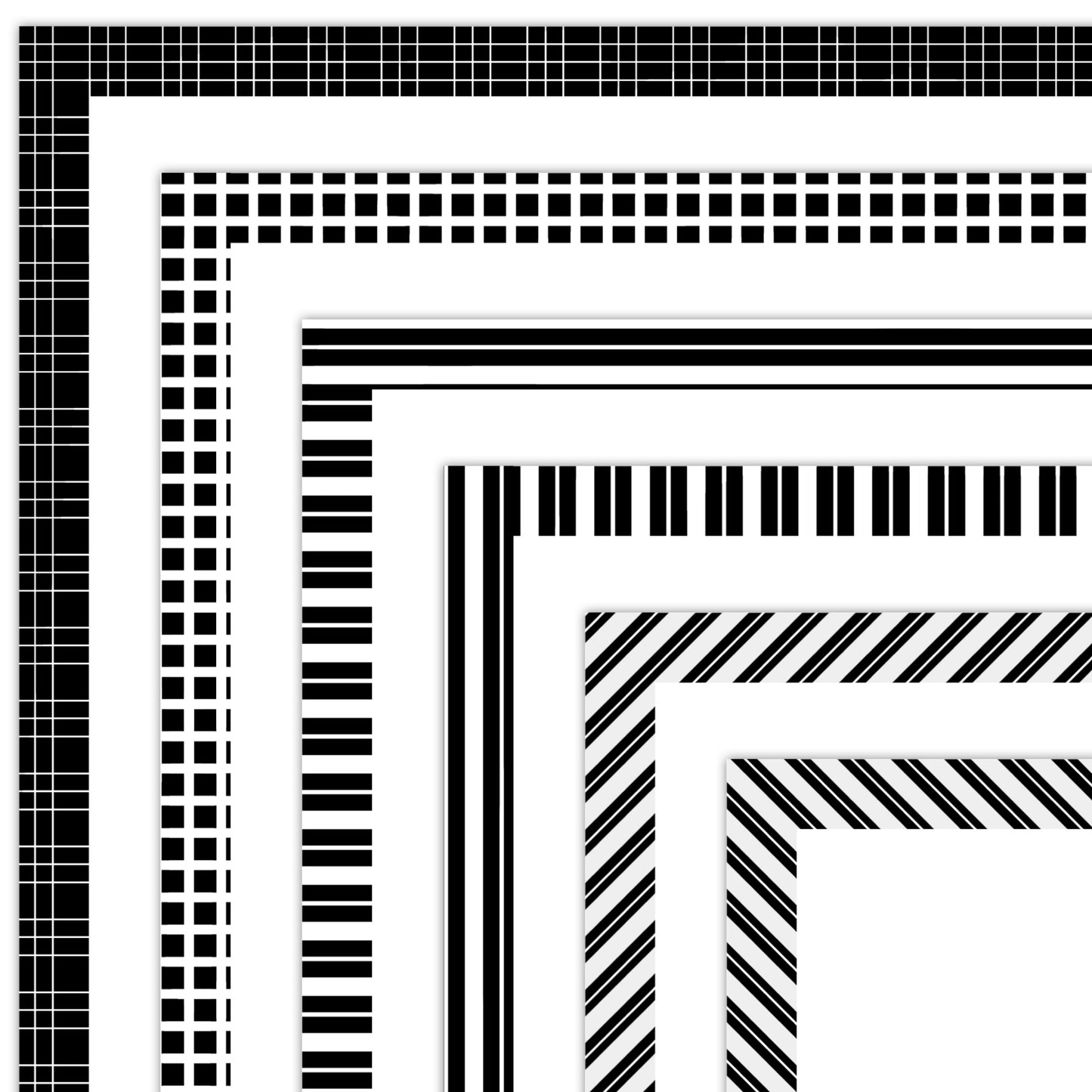 Border Clipart Set 27 - Colorful - Page Borders and Frames