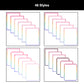 Border Clipart Bundle 15 - Pastel Rainbow - Page Borders and Frames