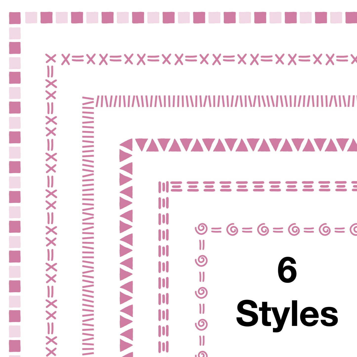 Border Clipart Set 14 - Pastel - Page Borders and Frames