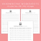Handwriting Practice Sheets - Cute Notes Font