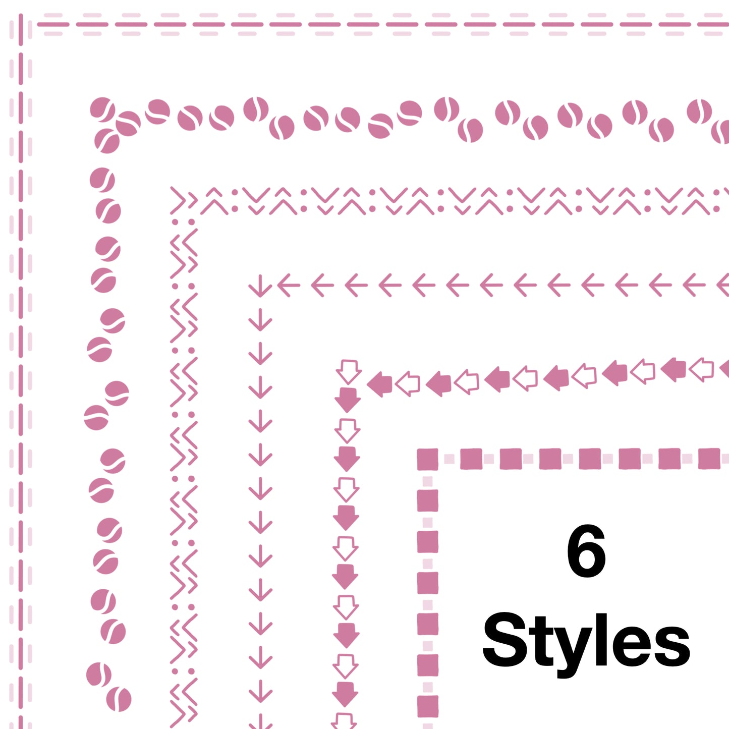 Border Clipart Set 20 - Pastel - Page Borders and Frames