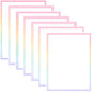 Border Clipart Set 79 - Pastel Rainbow - Page Borders and Frames