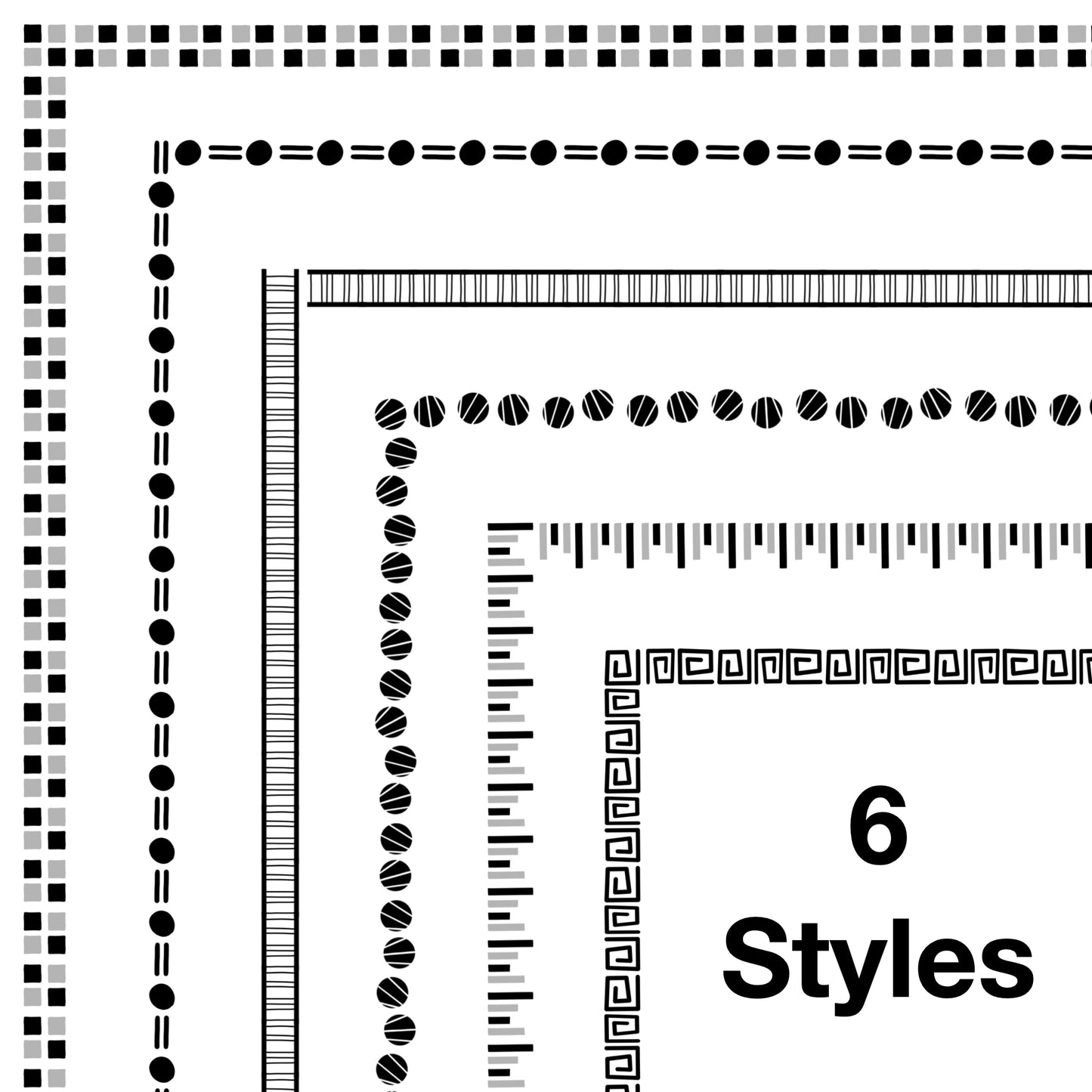 Border Clipart Set 4 - Colorful - Page Borders and Frames