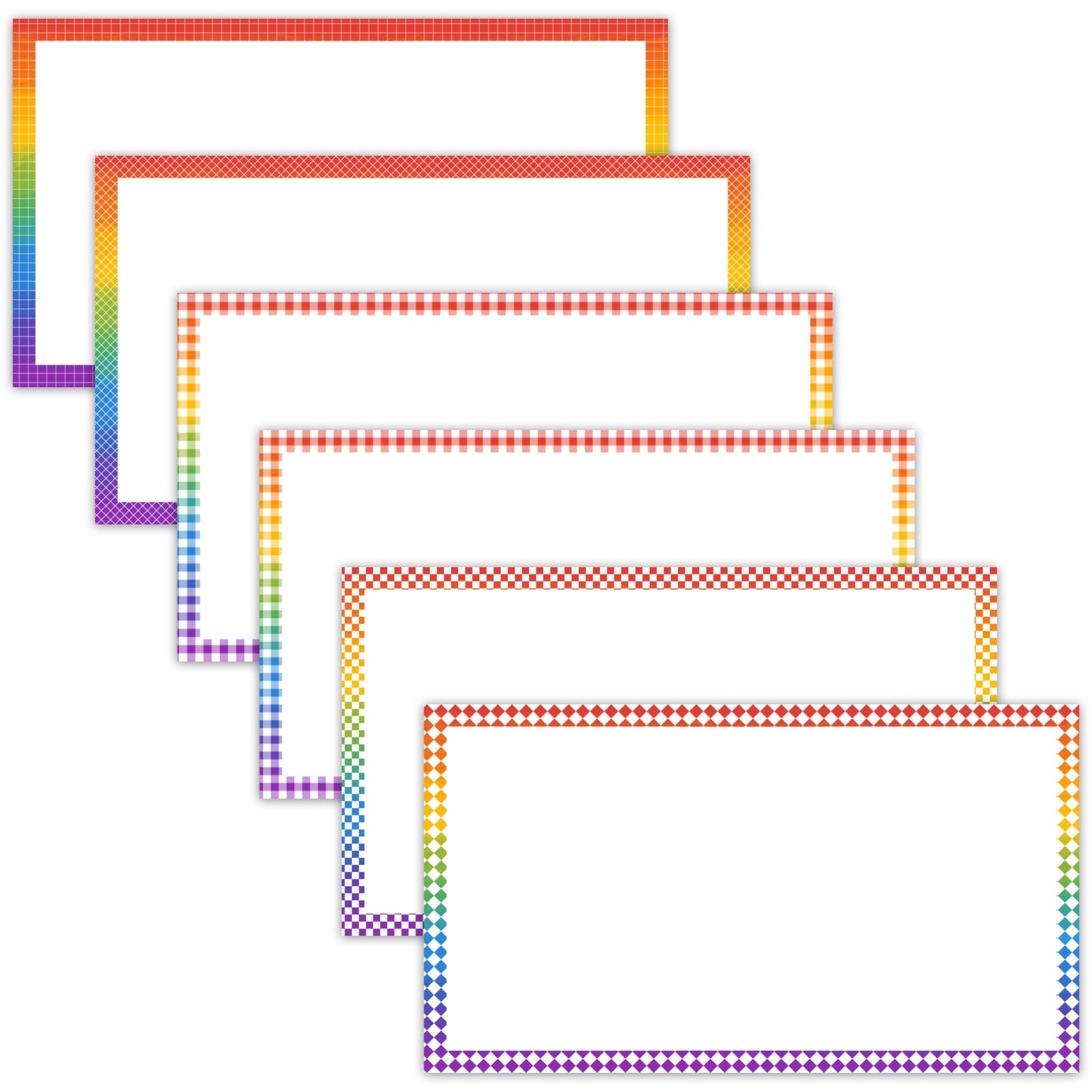 Widescreen Border Clipart Set 49 - Rainbow - Google Slides & PowerPoint