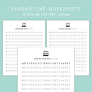 Handwriting Practice Sheets - Little Notes Font – kjunstudio