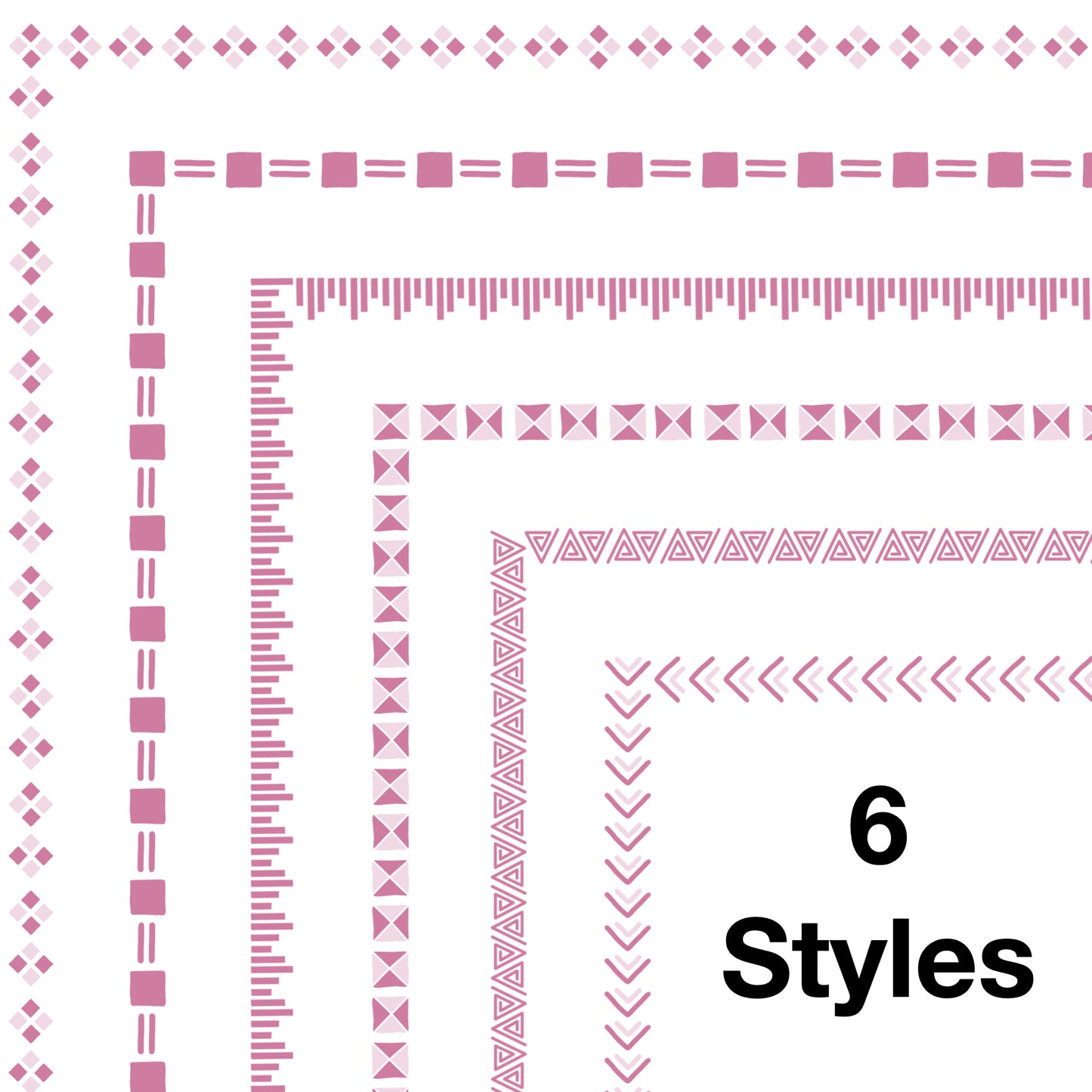 Border Clipart Set 18 - Pastel - Page Borders and Frames