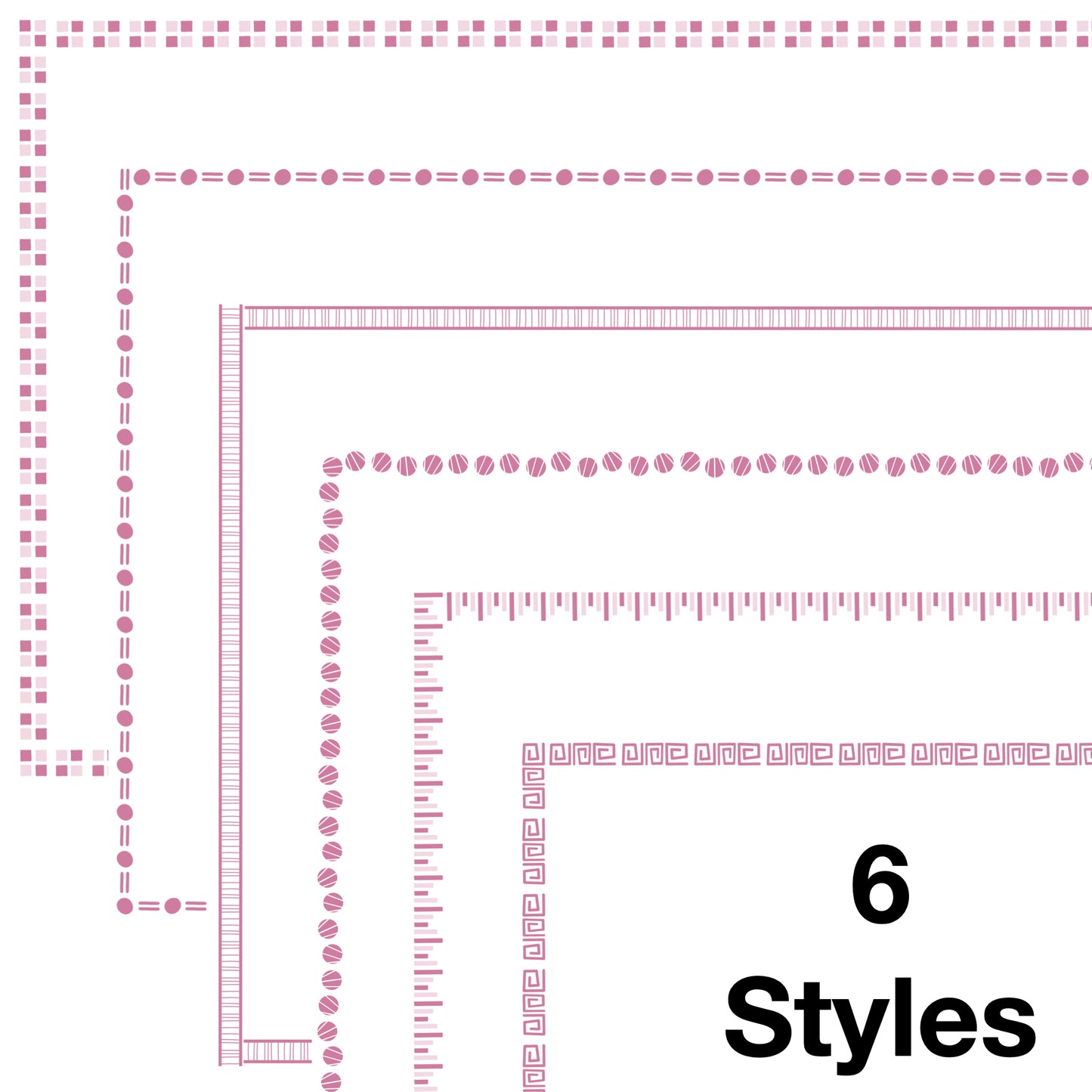 Widescreen Border Clipart Set 16 - Pastel - Google Slides and PowerPoint